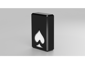 pokercard coberta caixa cartão jogando suporte pôquer 3d print model - Mito3D