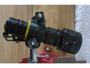 v2 36mm xl taschenlampen halter lateralmente girevole bicicletta montare halterung torce elettriche capestro torcia titolare supporto 3d print model - Mito3D