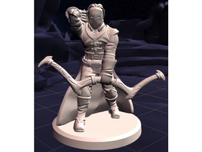masqué archer héros bureau dnd miniature donjons dragons 3d print model - Mito3D