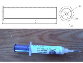 flux syringe plunger solder 3d print model - Mito3D