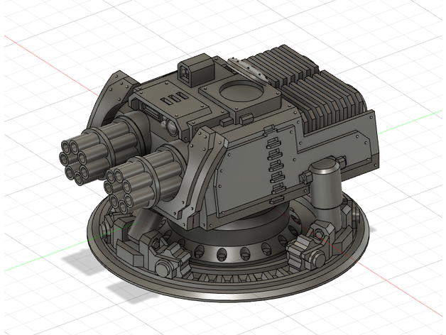 boltstorm redoubt bunker firestrom turrent 3D print model - Mito3D