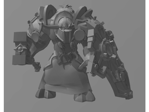 warcraft - tauren paladin 3D print model - Mito3D