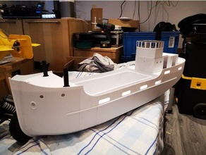 approvvigionamento costiera mestiere 96 dettagli rc barca scala modello 3d print model - Mito3D
