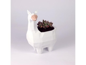 alpaca plantador animal flor Panela plantadores plantar 3d print model - Mito3D