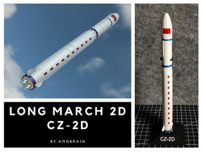 long march 2 - cz-2d scale 1 200 multi parts 1200 chinese launcher rocket space 3d print model - Mito3D