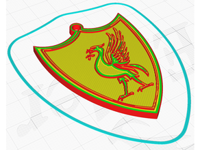 liverpool football club lfc badge shield keyring 3d print model - Mito3D