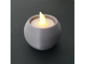 spheric tealight holder candle candleholder decoration tea light slimprint tealightholder 3d print model - Mito3D