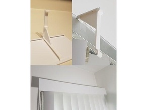 blind valance clip blinds plastic valence bracket mount window 3d print model - Mito3D