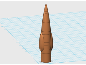pnc 50ca nariz cone aeroespacial bt 50 foguete foguetes voar modelo plástico 3d print model - Mito3D