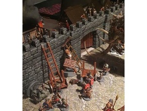city wall 28mm case dnd miniature miniatures roleplaying terrain wargame 3d print model - Mito3D