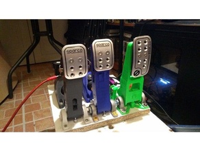 sparco pedals adapter srt sim racing 3d print model - Mito3D