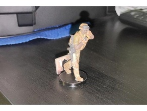 base warfighter soldier miniatures 3d print model - Mito3D