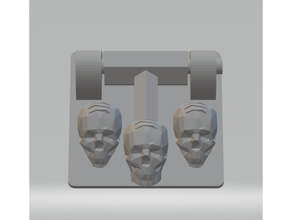 fhw sabios puerta aldaba Víspera Santos decoración miedo cráneo 3d print model - Mito3D
