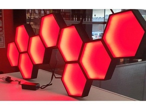 hexagonal célula LED lámpara ligero 3d print model - Mito3D