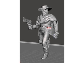 mccree overwatch - dnd miniature cowboy dungeons dragons pathfinder 3d print model - Mito3D