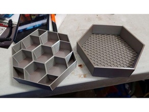 orginal 90's 7 hex tessellation box dice 3d print model - Mito3D