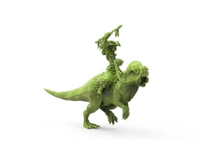 elfo cavaliere dinosauro warhammer guerriero 3d print model - Mito3D