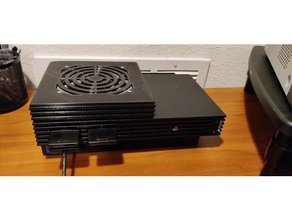 ps2 120mm fan adapter cooling gaming fat retrogaming 3d print model - Mito3D