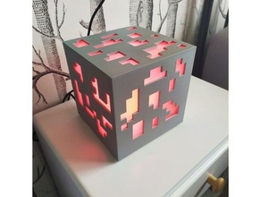 customizable minecraft ore lamp decoration kids 3d print model - Mito3D