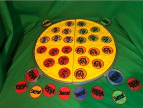 Pizza festa tavola gioco tavolo giochi bambini giocattolo colore corrispondenza memoria forma 3d print model - Mito3D