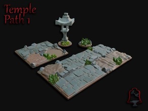 openfoliage temple stone path set 1 3d print model - Mito3D