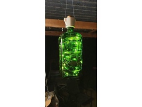 germeister botella ligero percha 3d print model - Mito3D
