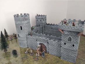 modular castle tower windmill 28mm dnd miniature dungeons dragons pathfinder terrain 3d print model - Mito3D