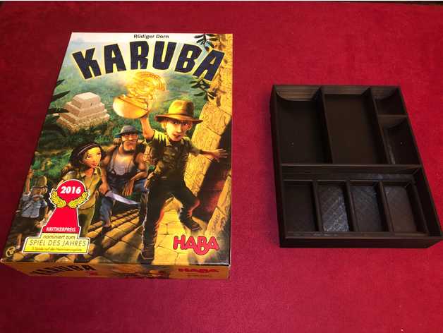 karuba game box insert boardgame boardgames accessories inserts organizer 3D print model - Mito3D