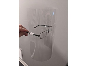 face shield glasses clips covid covid-19 covidfaceshield 3d print model - Mito3D