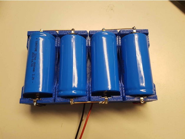 32700 lifepo4 batterie titolare supporto batteria 3D print model - Mito3D