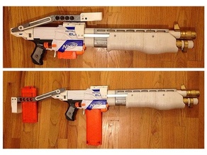 nerf spas-12 styled collapsible stock folding nstrike shotgun spas12 tacticool 3d print model - Mito3D