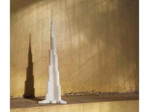 burj khalifa edificio dubai scala grattacielo 3d print model - Mito3D