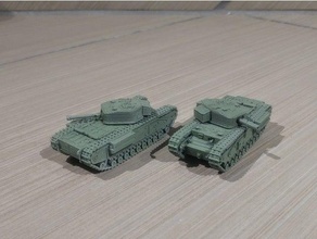 Churchill obus fácil impressão 3d print model - Mito3D