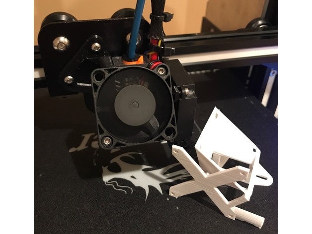 micro svizzero fan sudario creality 4010 flusso d'aria condotto e3d ender 3 caldo hotend triangolo laboratori 3D print model - Mito3D