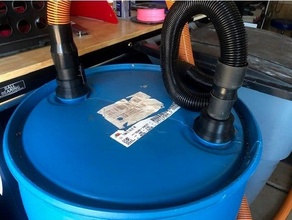 55 gallon drum bung adapter shopvac 3d print model - Mito3D