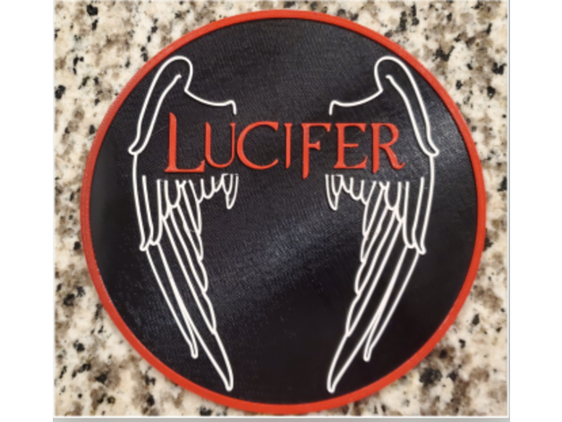 Lucifer logo şeytan mmu renkli netflix palet 3D print model - Mito3D