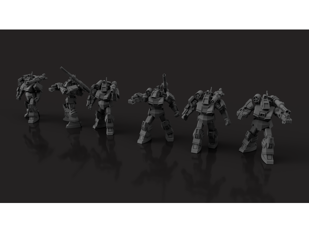 americano mecha clásico shd héroe 6mm juego guerra 3D print model - Mito3D