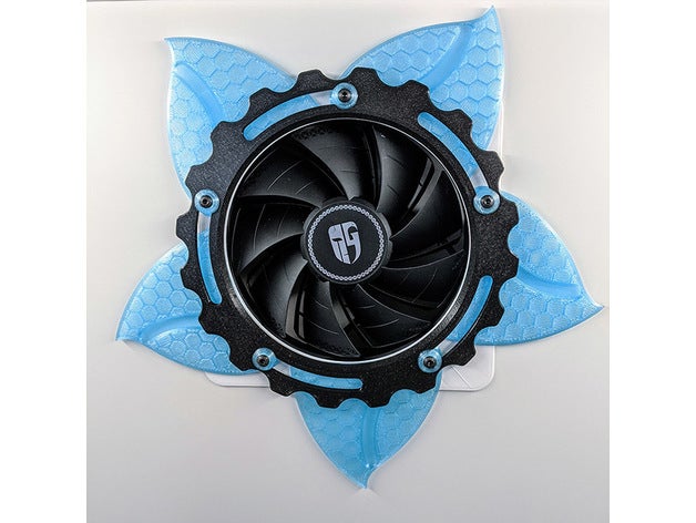 gros 120mm ventilateur ouverture porte 120 mm Cas gaine couverture canal envelopper iris 3D print model - Mito3D