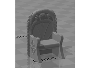 elfo cadeira pedra crânio estúdios 3d print model - Mito3D