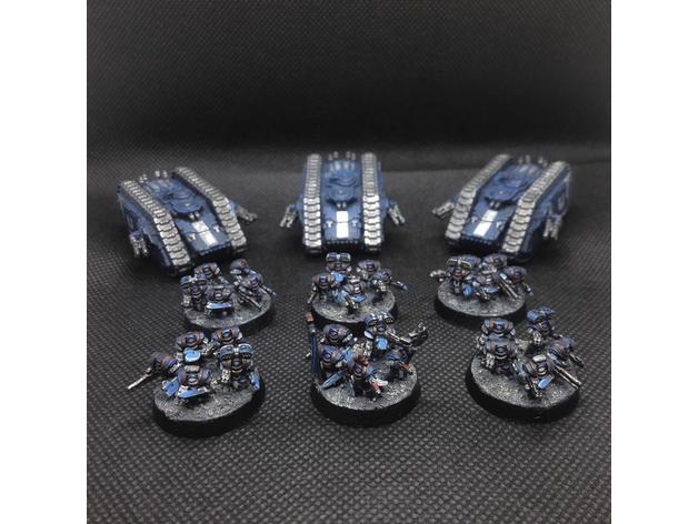 galactique croisés lourd siège armure fondamental anciens combattants 6 8 mm épique epic30k epic40k 40k Armageddon échelle Procuration espace Marin 3D print model - Mito3D