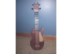 Memphis les Paul ukulele enstrüman müzikal oynanabilir 3d print model - Mito3D