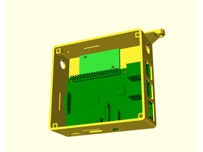 modificado frambuesa pi 3 caso funda dólar convertidor directo prusa i3 mk3 adjunto archivo 3d print model - Mito3D