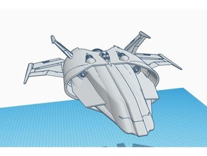 alieno attacco combattente navicella spaziale rpg puntello sci fi scienza finzione scifi astronavi spazio caccia stellare nave Starships tavolo ttrpg 3d print model - Mito3D
