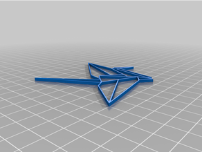 origami crane outline 3d print model - Mito3D