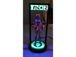black light figure stand led sdcc tron 3d print model - Mito3D