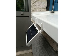 güneş hücre binmek 6v 115mm 70mm pili tutucusu kelepçe pencere pervazına Halterung dirsek montaj Güneş panel 3d print model - Mito3D