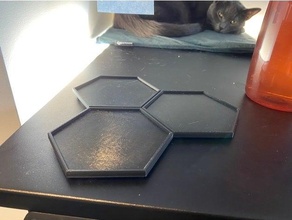 hexagonal Coaster boisson 3d print model - Mito3D