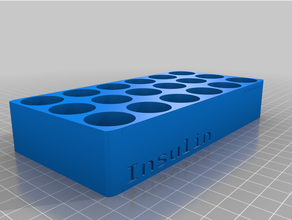 insulin holder fridge 6x3 3d print model - Mito3D