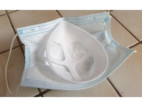 coque versare maschera chirurgico 3d print model - Mito3D