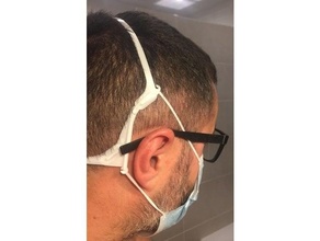 covid masque sangle ajustable contact oreilles 3d print model - Mito3D